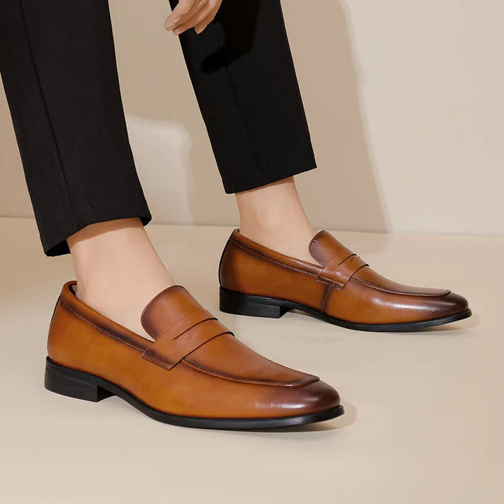 Men’s Penny Loafers Formal Business Dress Shoes Slip On Office Footwear