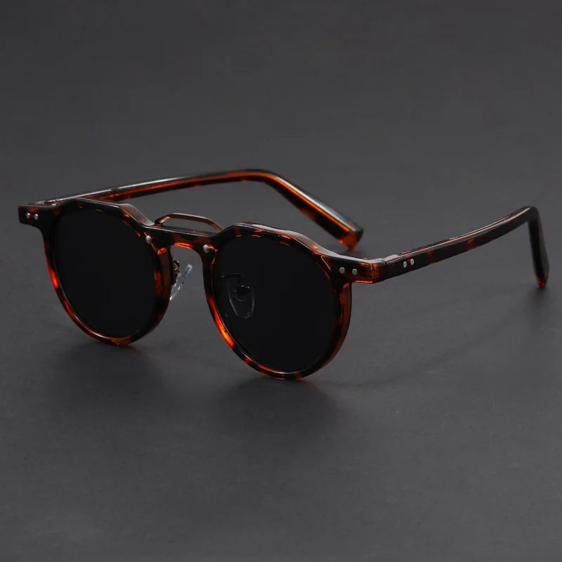 Round Polarized Sunglasses UV Protection Vintage Style Outdoor Eyewear