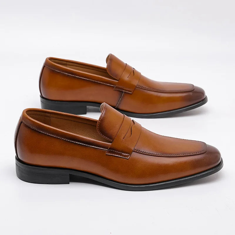 Men’s Penny Loafers Formal Business Dress Shoes Slip On Office Footwear