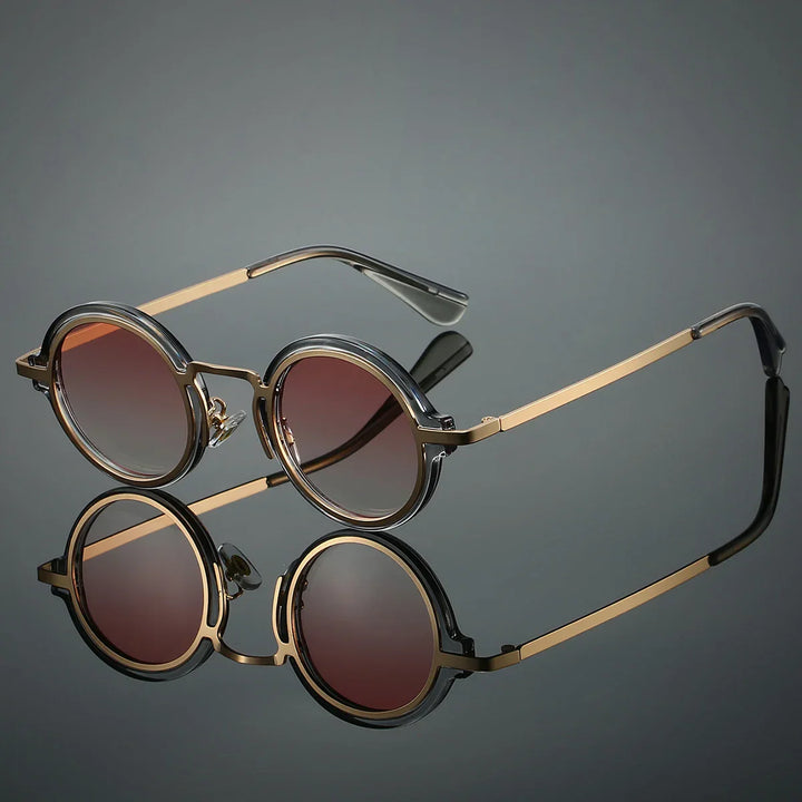 Round Vintage Sunglasses UV Protection Retro Fashion Eyewear