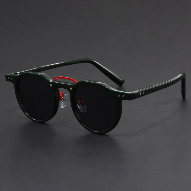 Round Polarized Sunglasses UV Protection Vintage Style Outdoor Eyewear
