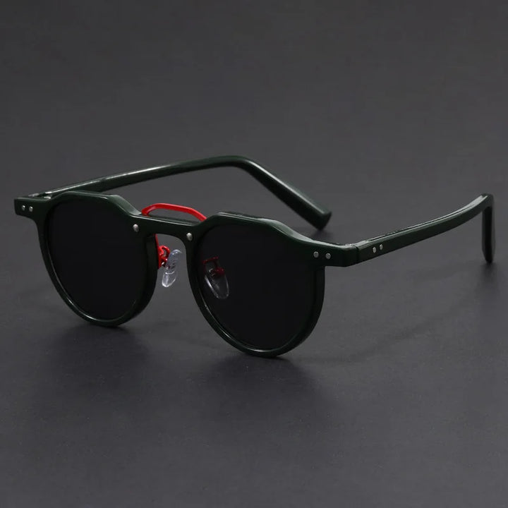 Round Polarized Sunglasses UV Protection Vintage Style Outdoor Eyewear