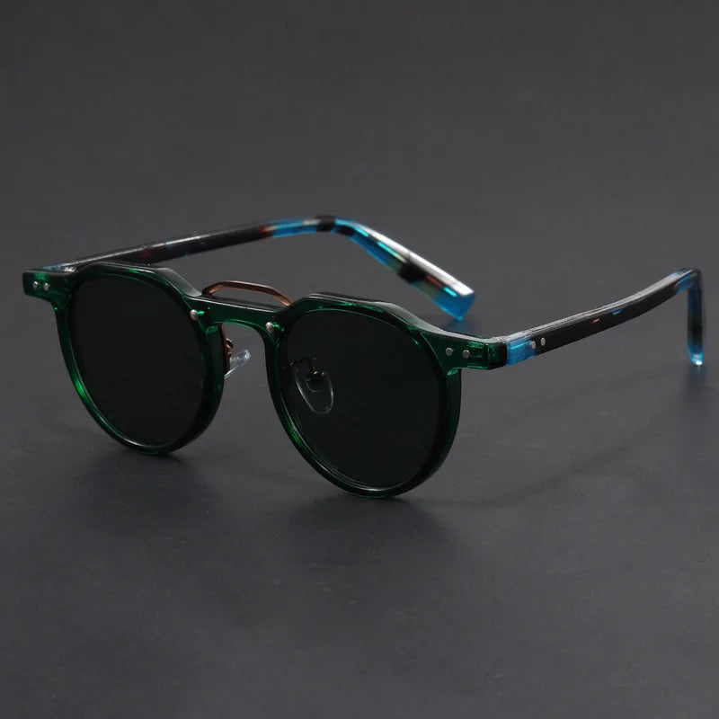 Round Polarized Sunglasses UV Protection Vintage Style Outdoor Eyewear