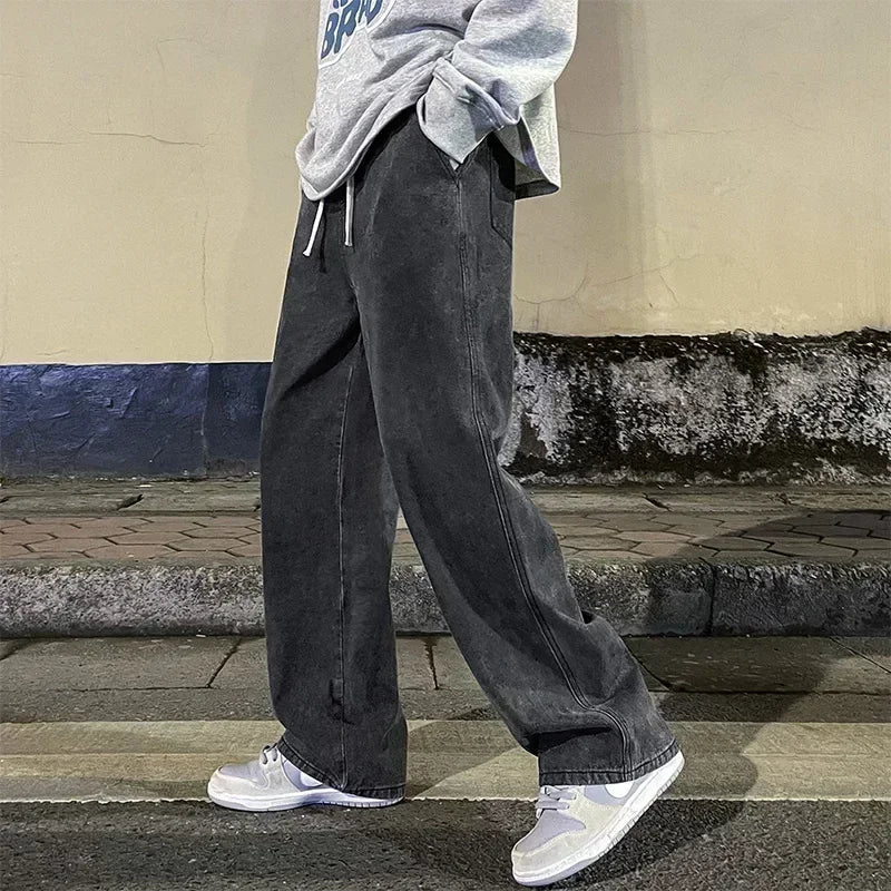 Men’s Baggy Jeans – Straight-Leg Comfort Design - All Day Wear