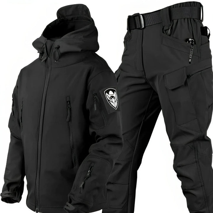 Men’s Tactical Windbreaker and Pants Set – Weather-Resistant Outdoor Outfit with Multiple Pockets