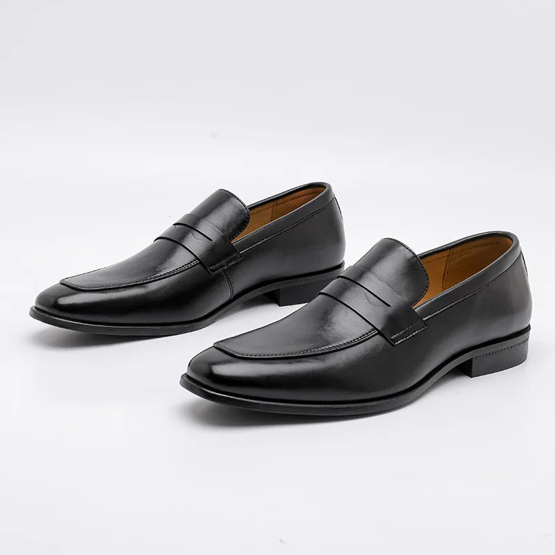 Men’s Penny Loafers Formal Business Dress Shoes Slip On Office Footwear