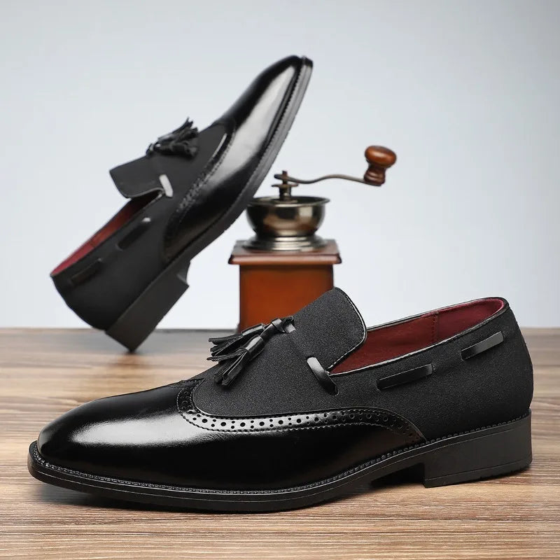 Bellano Men’s Tassel Loafers – Vintage Leather Slip-Ons