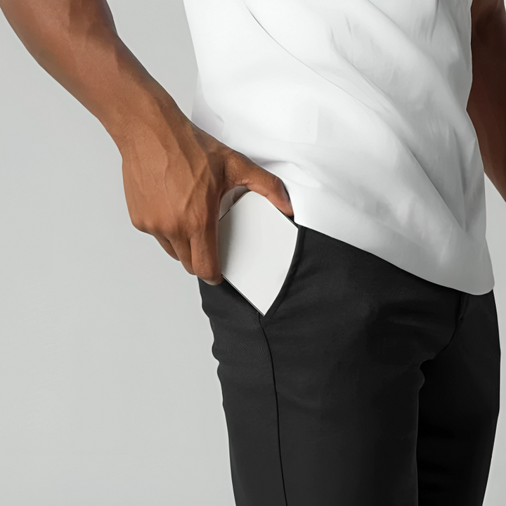 Reid Men’s Stretch Chino Pants – Comfortable Slim Fit Trousers