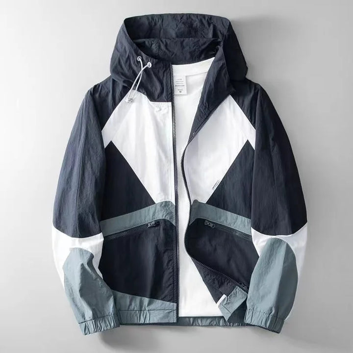 Venturo Colorblock Zipper Waterproof Rain Jacket