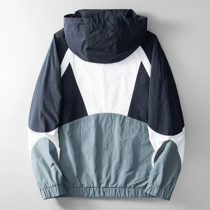 Venturo Colorblock Zipper Waterproof Rain Jacket