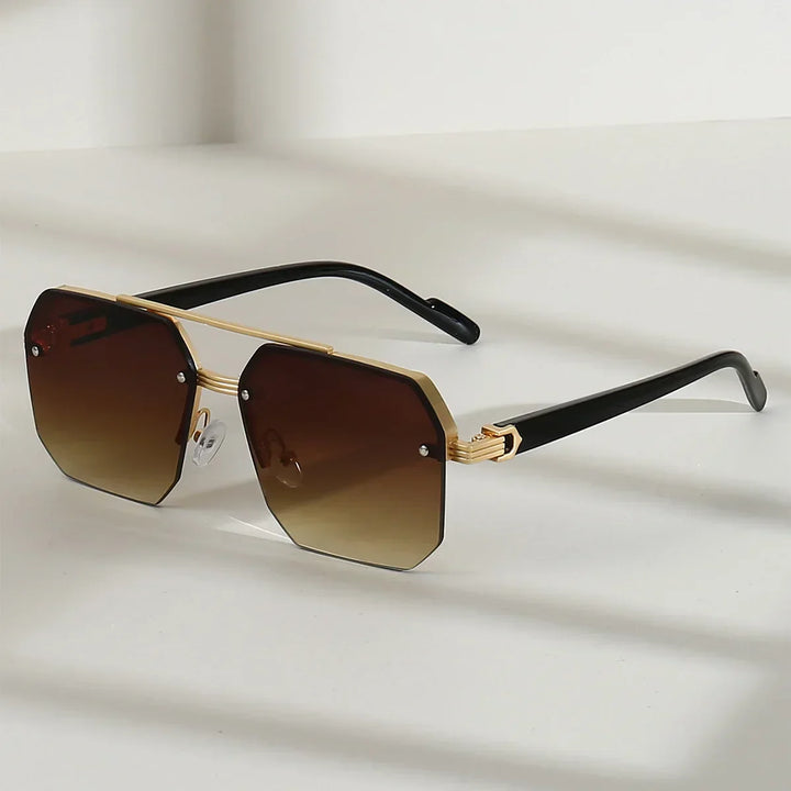 Geometric Oversized Sunglasses UV Protection Fashion Outdoor Eyewear