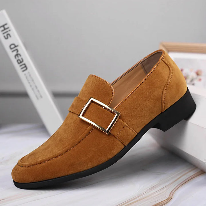 Suede Signature Men Classic All Day Buckle Loafers