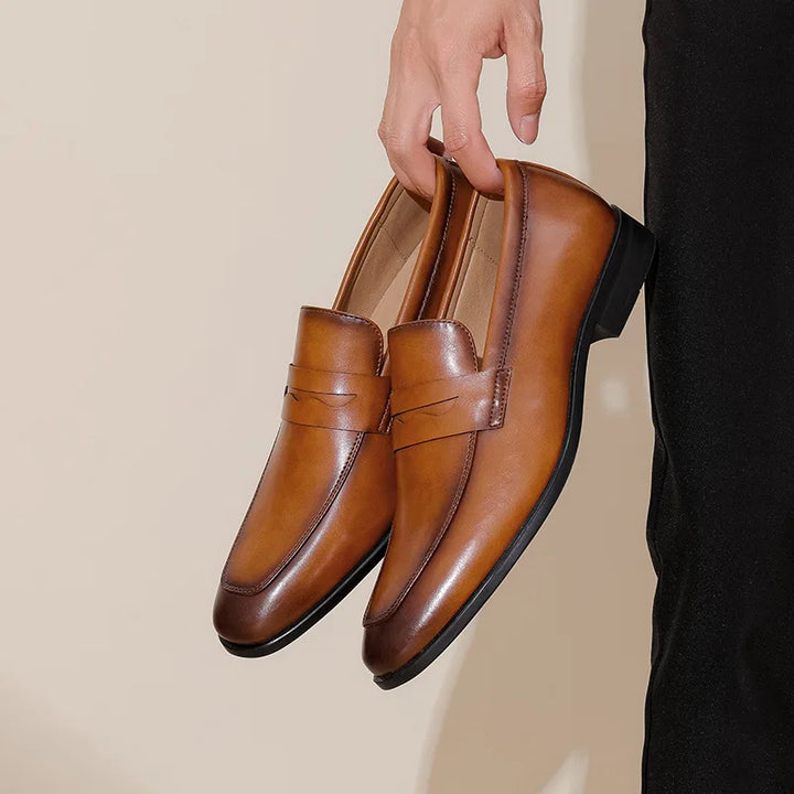 Men’s Penny Loafers Formal Business Dress Shoes Slip On Office Footwear