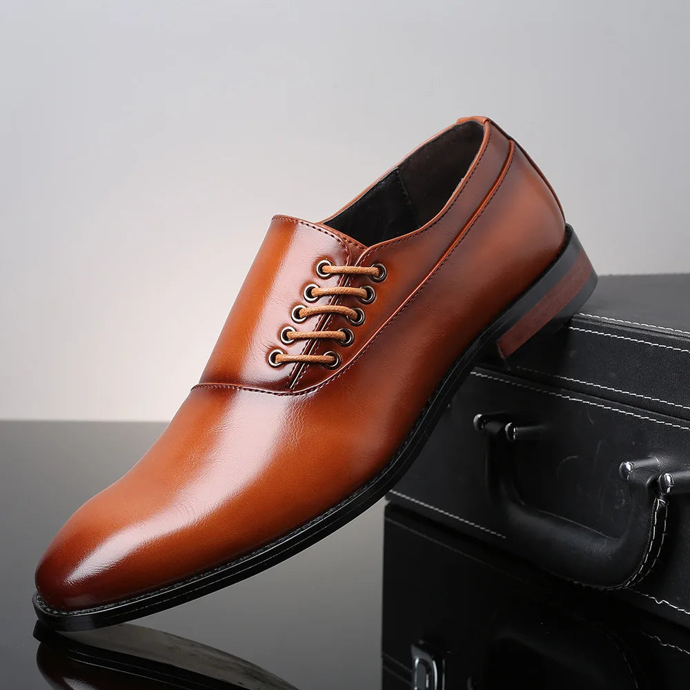 Giovanni Men’s Genuine Leather Oxfords – Classic Design, Modern Comfort