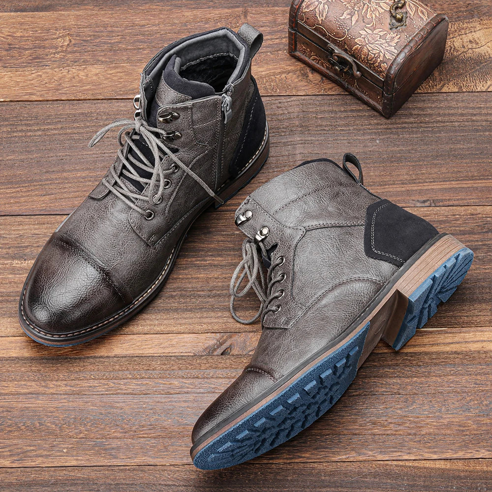 Frontier Leather Boots – Durable Men’s Classic Outdoor Footwear Orthopedic Support