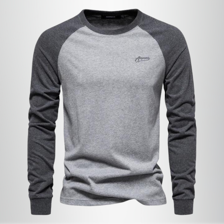 Men’s Long-Sleeve Sweat T-Shirt – Casual Pullover Top for Everyday Wear