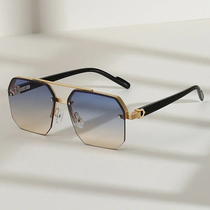 Geometric Oversized Sunglasses UV Protection Fashion Outdoor Eyewear
