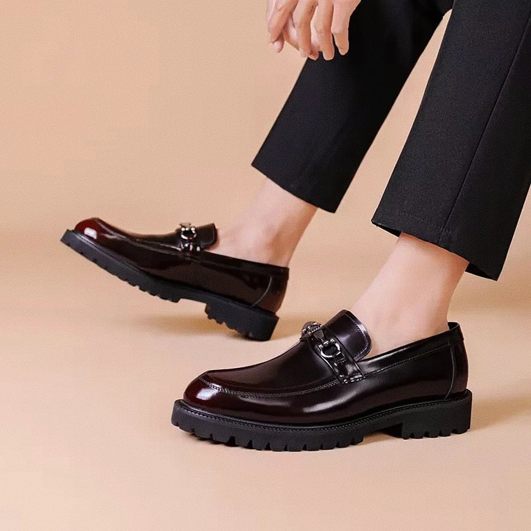 Lorennzi Henry Men’s Loafers – Classic Italian Style Slip-On Shoes Thick Supportive Sole