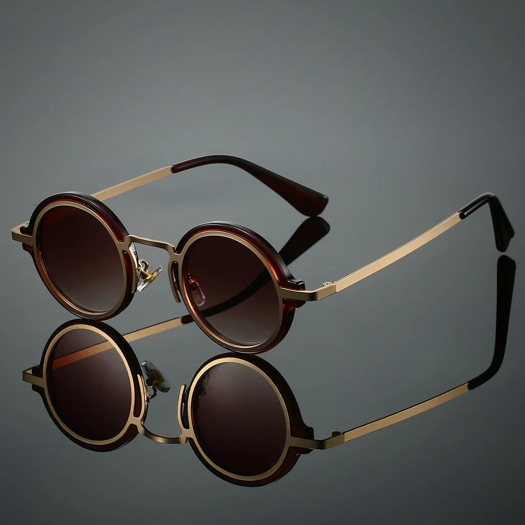 Round Vintage Sunglasses UV Protection Retro Fashion Eyewear