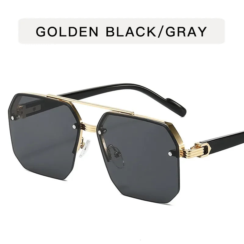 Geometric Oversized Sunglasses UV Protection Fashion Outdoor Eyewear