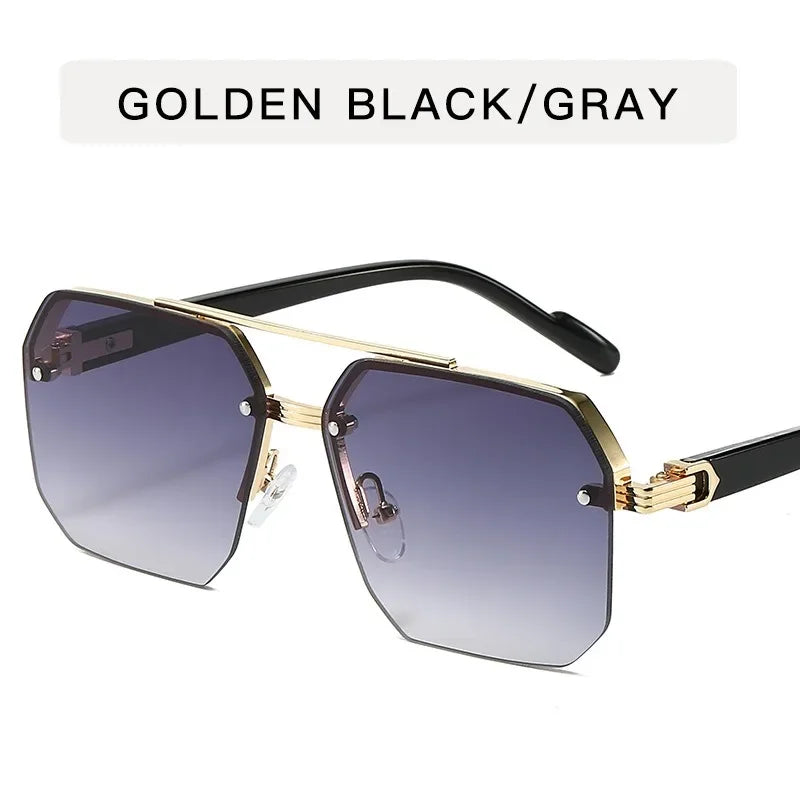 Geometric Oversized Sunglasses UV Protection Fashion Outdoor Eyewear