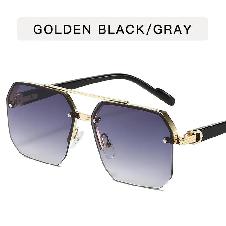 Geometric Oversized Sunglasses UV Protection Fashion Outdoor Eyewear