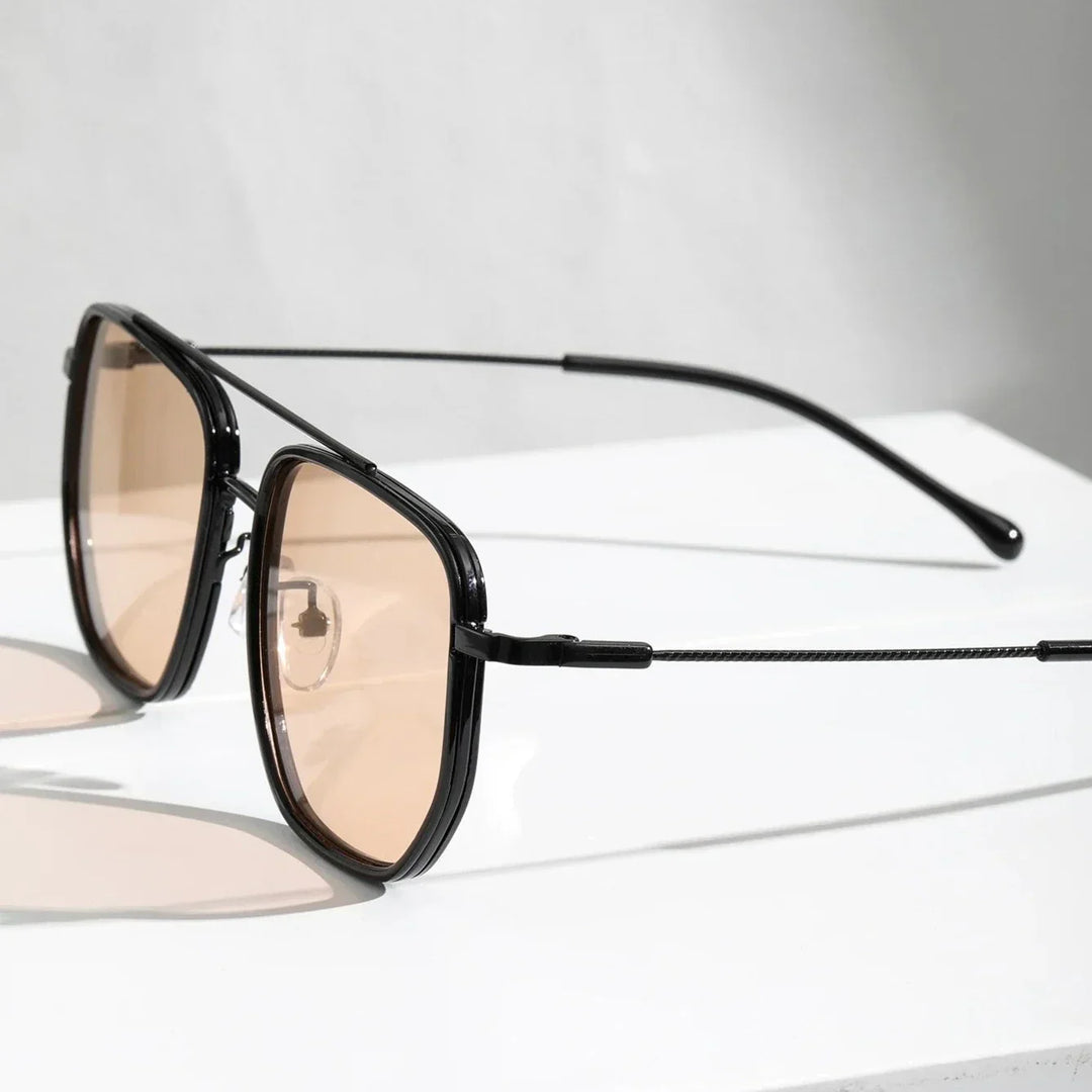 Men’s Retro Square Driving Sunglasses UV400 Sun Glasses for Outdoor Travel