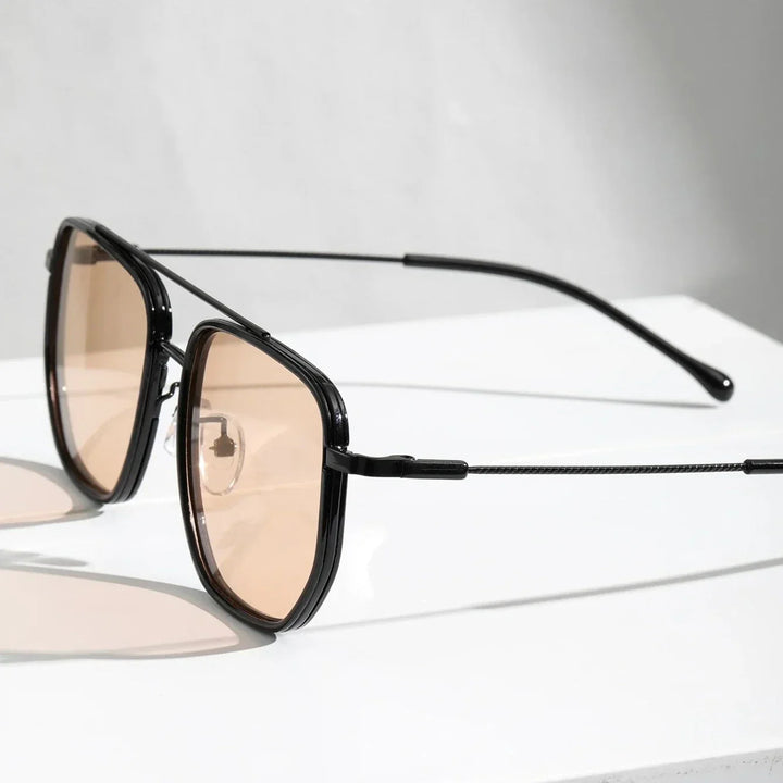 Men’s Retro Square Driving Sunglasses UV400 Sun Glasses for Outdoor Travel