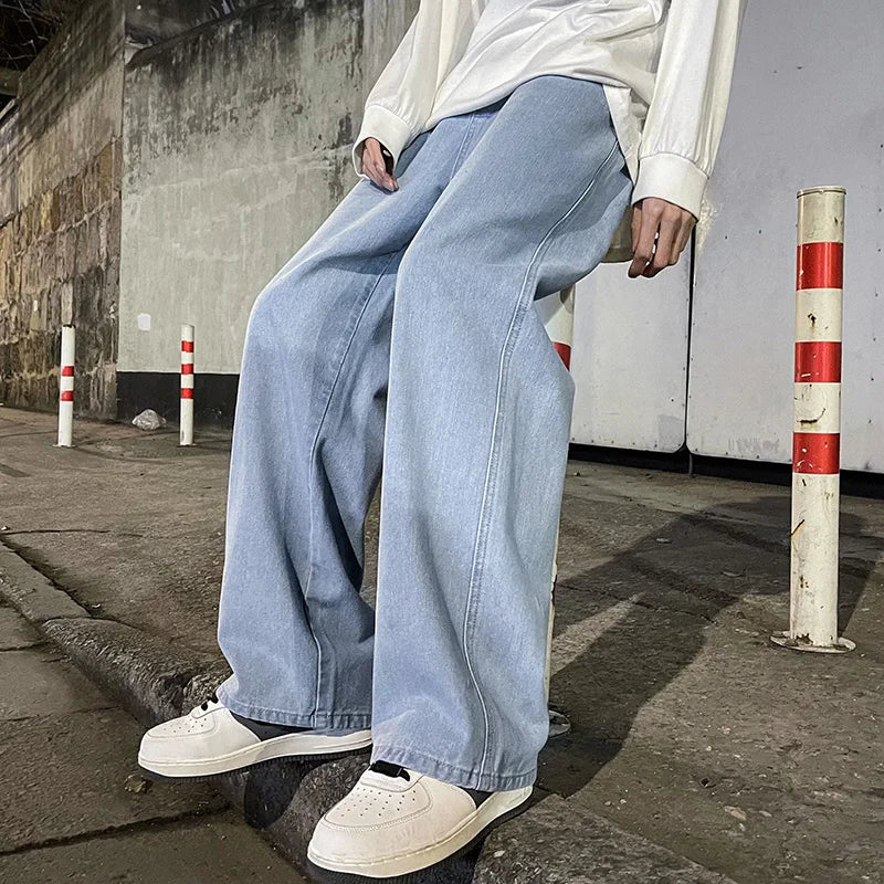 Men’s Baggy Jeans – Straight-Leg Comfort Design - All Day Wear