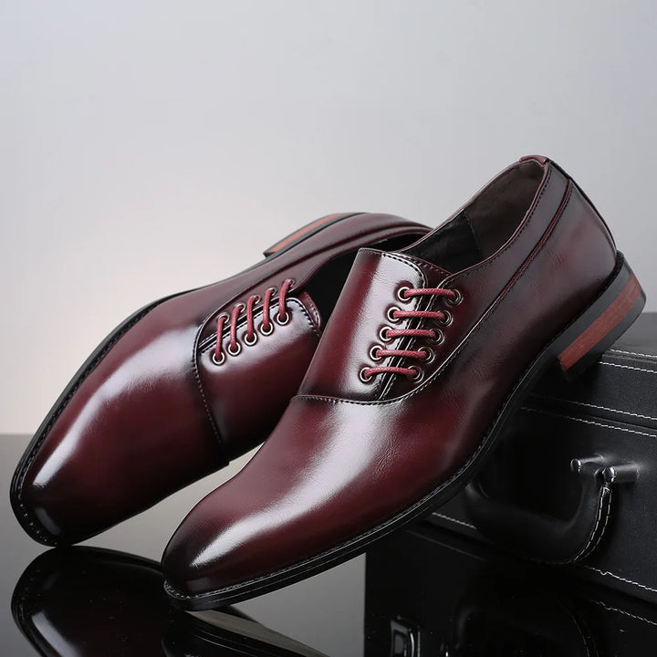 Giovanni Men’s Genuine Leather Oxfords – Classic Design, Modern Comfort