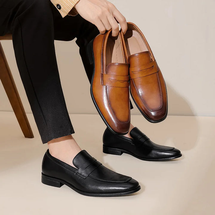 Men’s Penny Loafers Formal Business Dress Shoes Slip On Office Footwear