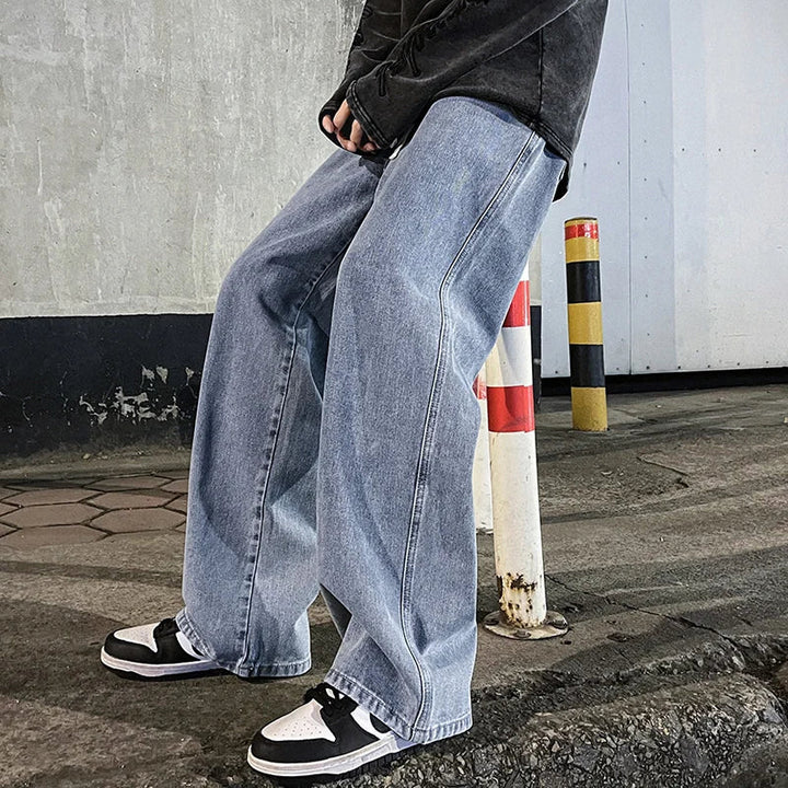 Men’s Baggy Jeans – Straight-Leg Comfort Design - All Day Wear