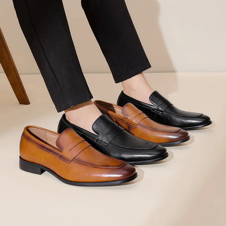 Men’s Penny Loafers Formal Business Dress Shoes Slip On Office Footwear
