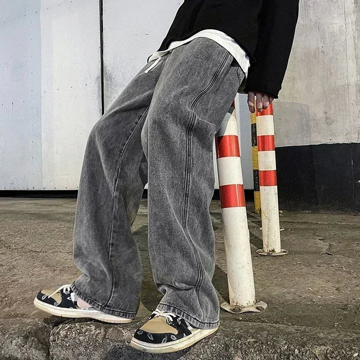 Men’s Baggy Jeans – Straight-Leg Comfort Design - All Day Wear
