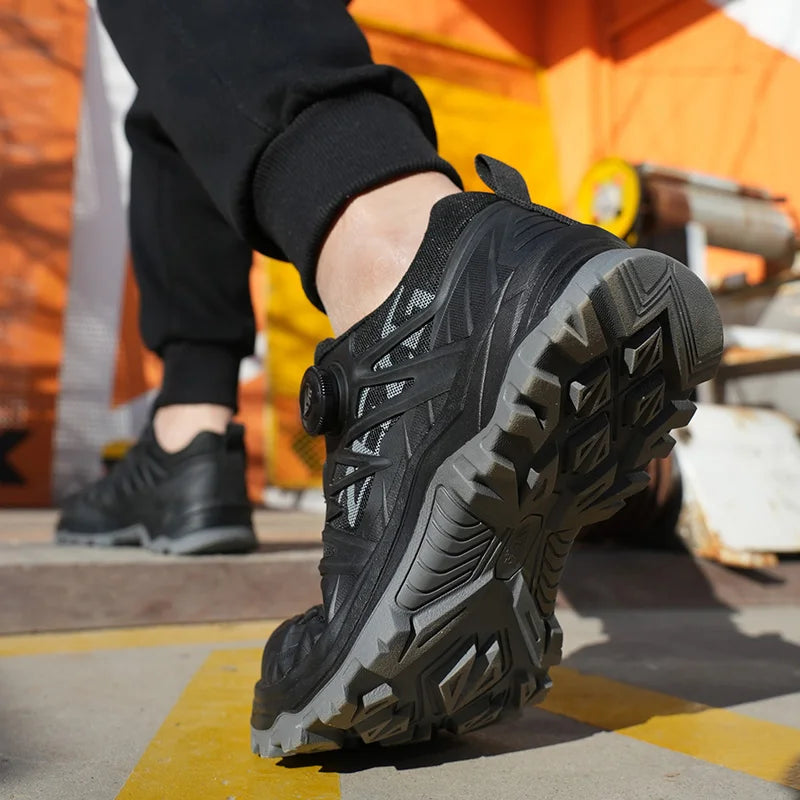 Men’s Steel Toe Safety Shoes Lightweight Work Hiking Sneakers
