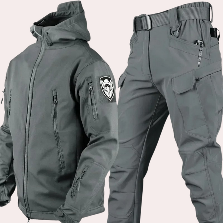 Men’s Two-Piece Outdoor Cargo Set – Tailored Jacket &amp; Matching Trousers