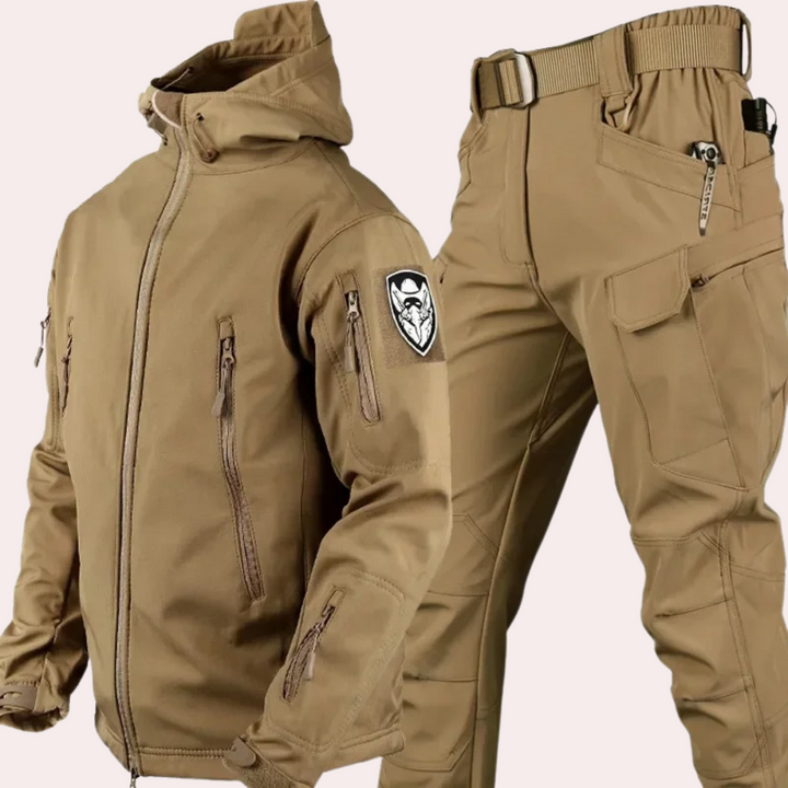 Men’s Two-Piece Outdoor Cargo Set – Tailored Jacket &amp; Matching Trousers