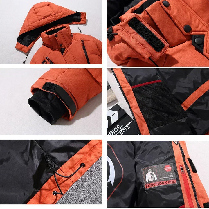 Arvid Men’s Waterproof Winter Set – Warm Puffer Jacket &amp; Tactical Pants | 2-Piece Outdoor Suit