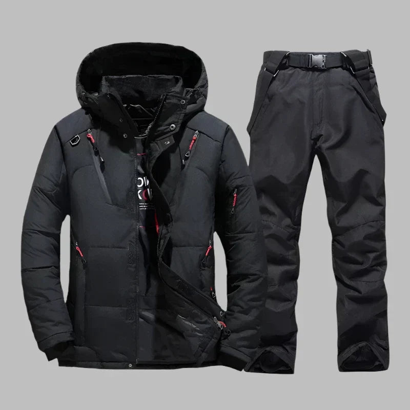 Arvid Men’s Waterproof Winter Set – Warm Puffer Jacket &amp; Tactical Pants | 2-Piece Outdoor Suit