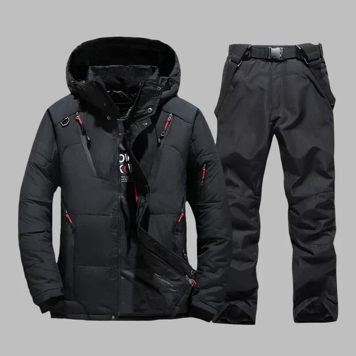 Arvid Men’s Waterproof Winter Set – Warm Puffer Jacket &amp; Tactical Pants | 2-Piece Outdoor Suit