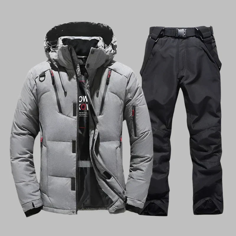 Arvid Men’s Waterproof Winter Set – Warm Puffer Jacket &amp; Tactical Pants | 2-Piece Outdoor Suit