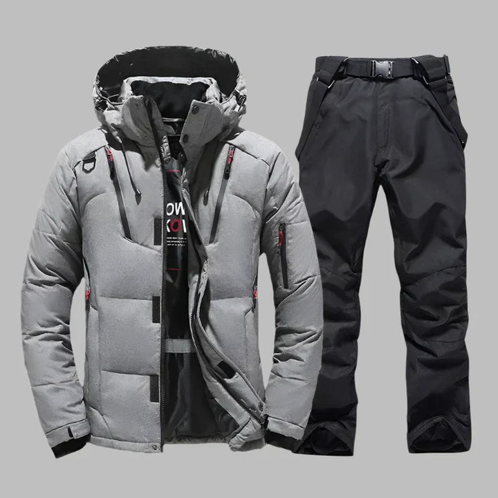 Arvid Men’s Waterproof Winter Set – Warm Puffer Jacket &amp; Tactical Pants | 2-Piece Outdoor Suit