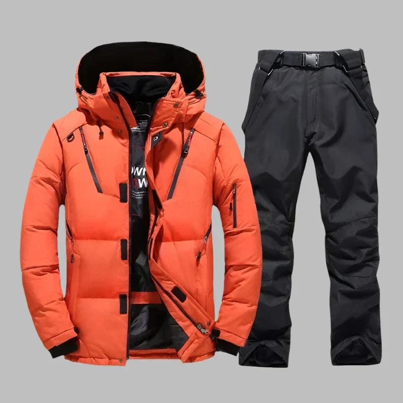 Arvid Men’s Waterproof Winter Set – Warm Puffer Jacket &amp; Tactical Pants | 2-Piece Outdoor Suit