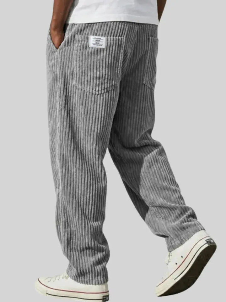 Men’s Casual Loose Fit Pants Relaxed Waist Everyday Trousers