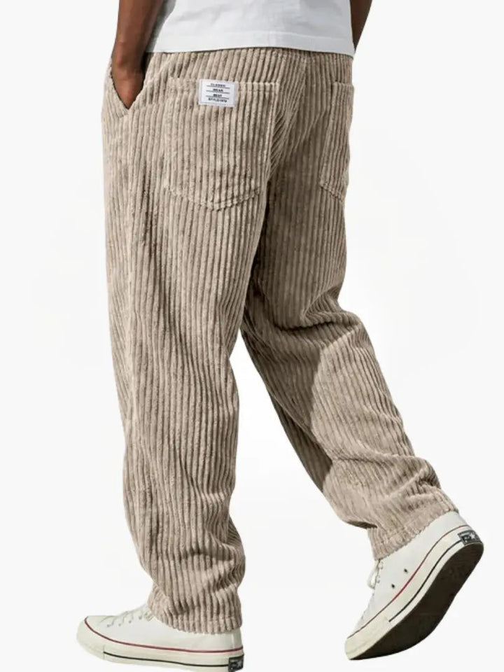 Men’s Casual Loose Fit Pants Relaxed Waist Everyday Trousers