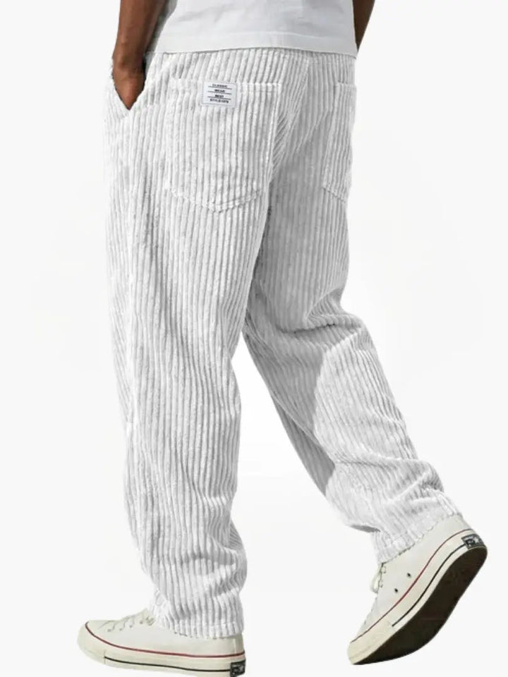 Men’s Casual Loose Fit Pants Relaxed Waist Everyday Trousers