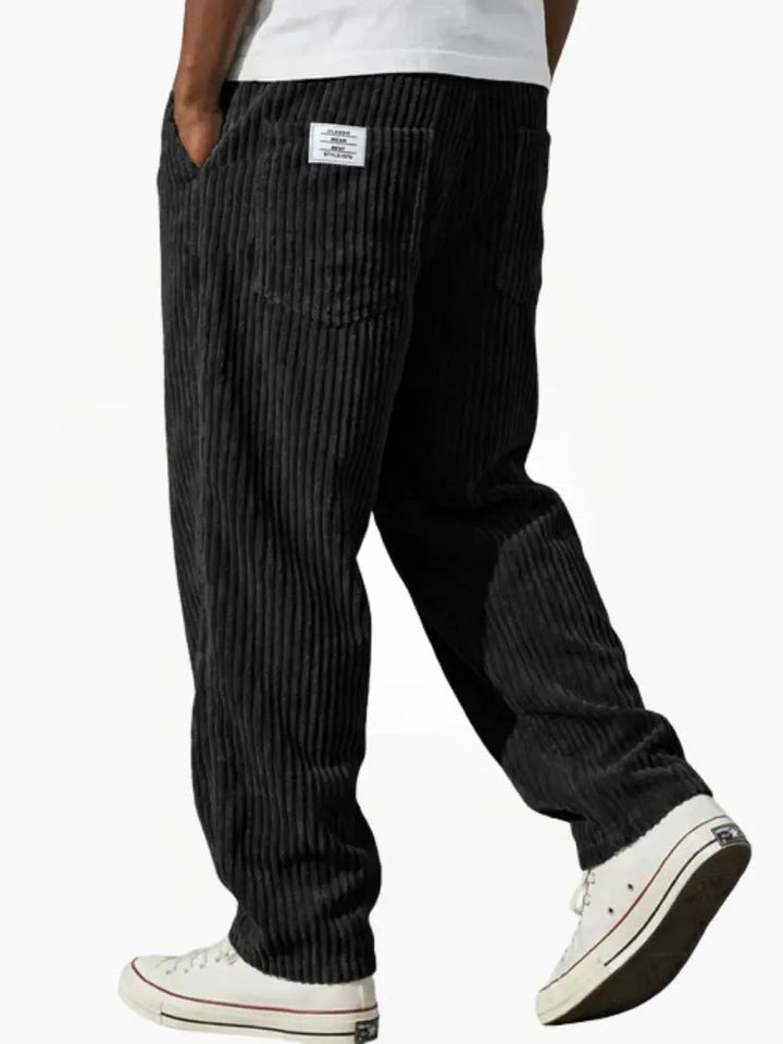 Men’s Casual Loose Fit Pants Relaxed Waist Everyday Trousers
