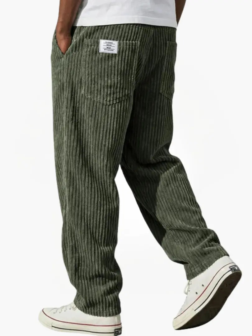 Men’s Casual Loose Fit Pants Relaxed Waist Everyday Trousers