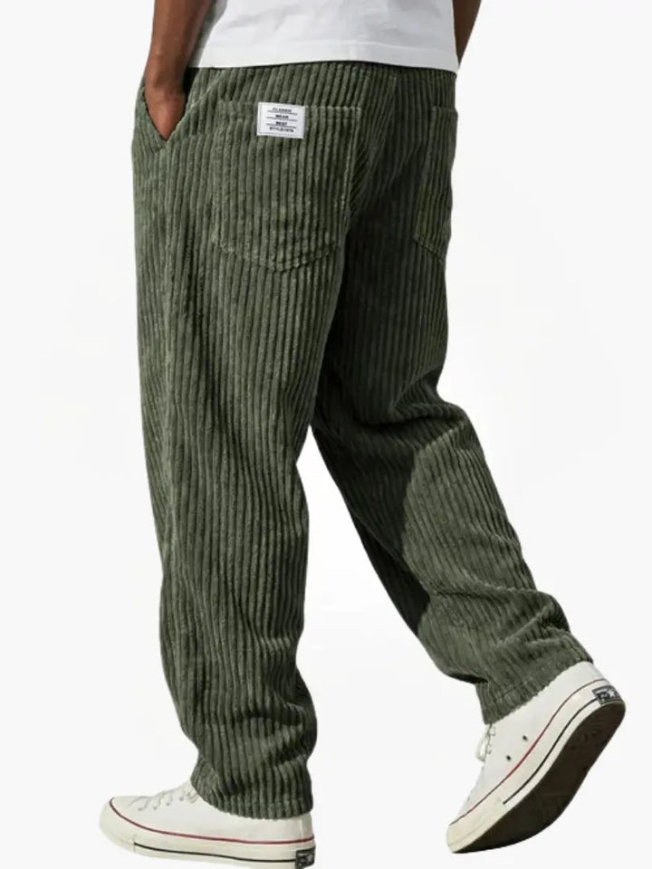 Men’s Casual Loose Fit Pants Relaxed Waist Everyday Trousers