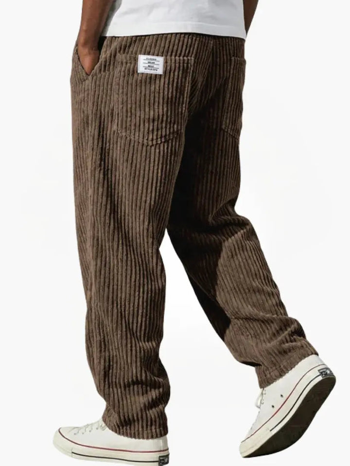 Men’s Casual Loose Fit Pants Relaxed Waist Everyday Trousers